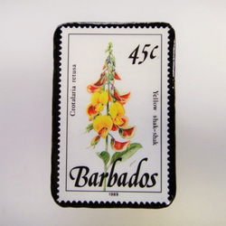バルバドス　花切手ブローチ3315 1枚目の画像