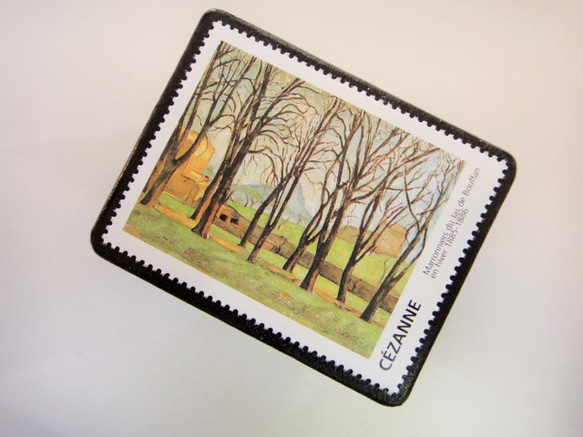 フランス　美術切手ブローチ3357 2枚目の画像