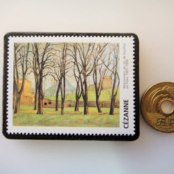 フランス　美術切手ブローチ3357 3枚目の画像