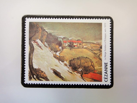 フランス　美術切手ブローチ3359 1枚目の画像