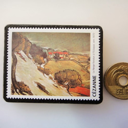 フランス　美術切手ブローチ3359 3枚目の画像