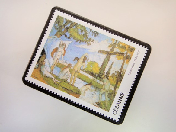 フランス　美術切手ブローチ3360 2枚目の画像