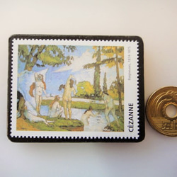 フランス　美術切手ブローチ3360 3枚目の画像