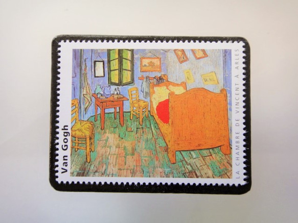 フランス　ゴッホ切手ブローチ3363 1枚目の画像