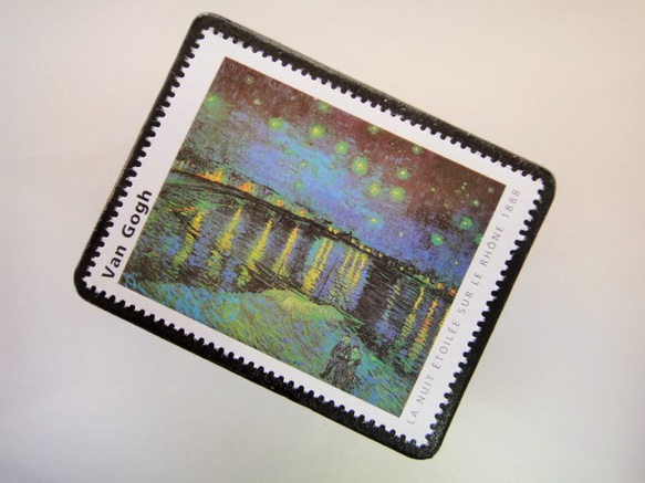 フランス　ゴッホ切手ブローチ3364 2枚目の画像