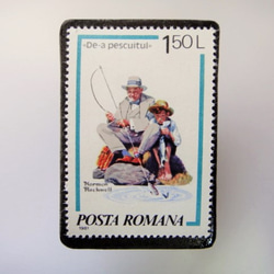 羅馬尼亞郵票胸針3374 第1張的照片