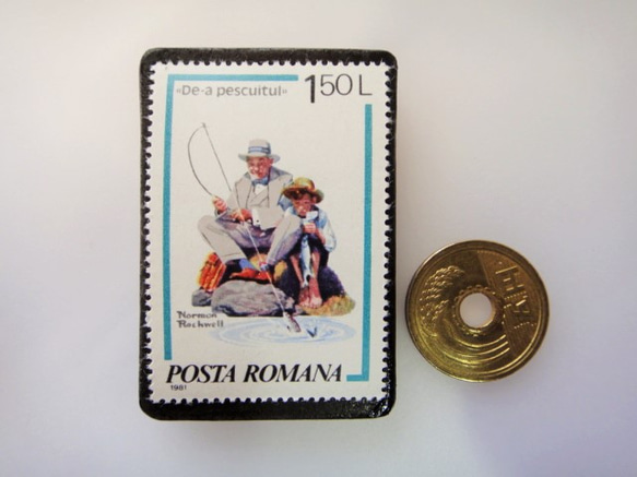 羅馬尼亞郵票胸針3374 第3張的照片