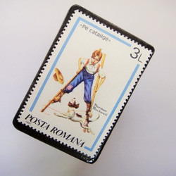 ルーマニア　切手ブローチ3376 2枚目の画像