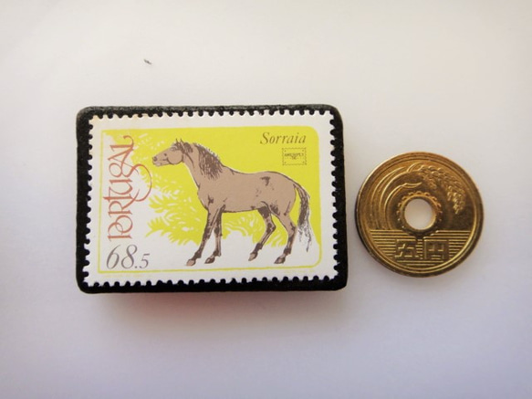 葡萄牙馬郵票胸針3386 第3張的照片