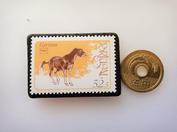 葡萄牙馬郵票胸針3388 第3張的照片
