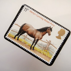 英國馬郵票胸針3409 第2張的照片