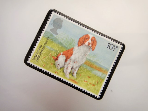 英國狗郵票胸針3416 第2張的照片