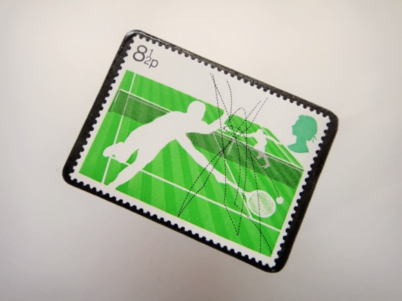 英國網球郵票胸針【附明信片】3432 第2張的照片