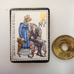 イギリ1975年　切手ブローチ(ポストカード付）3439 3枚目の画像