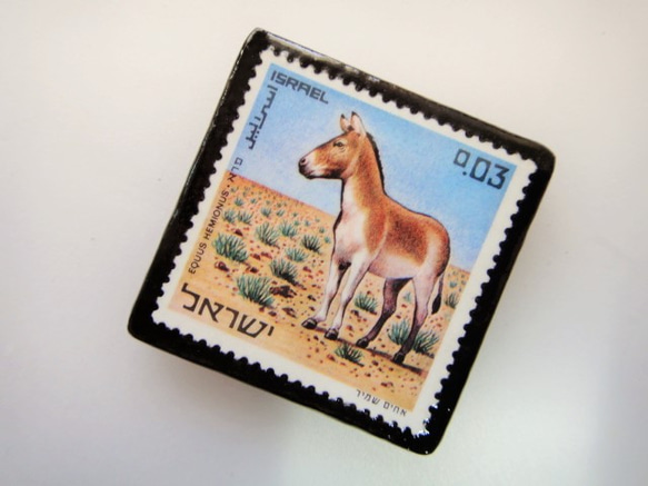 イスラエル　切手ブローチ3487 2枚目の画像