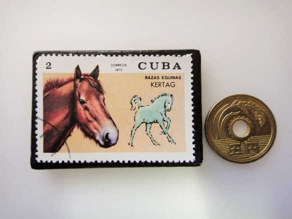 古巴馬郵票胸針3502 第3張的照片