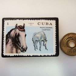 キューバ　馬切手ブローチ3503 3枚目の画像