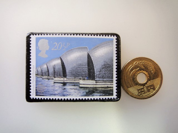 イギリス　切手ブローチ3547 3枚目の画像