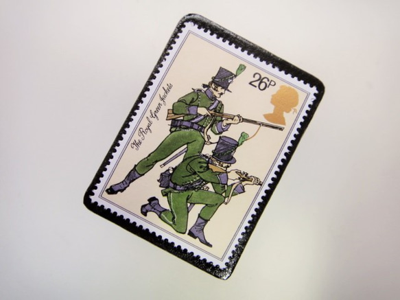 イギリス　切手ブローチ3550 2枚目の画像