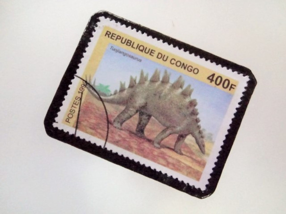 剛果恐龍郵票胸針3652 第2張的照片