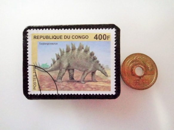 剛果恐龍郵票胸針3652 第3張的照片