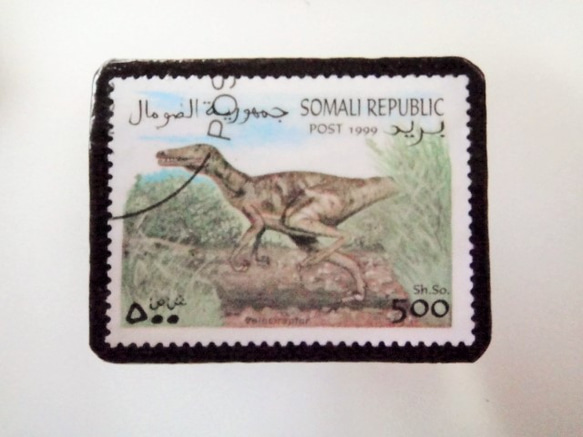 索馬里恐龍郵票胸針3655 第1張的照片