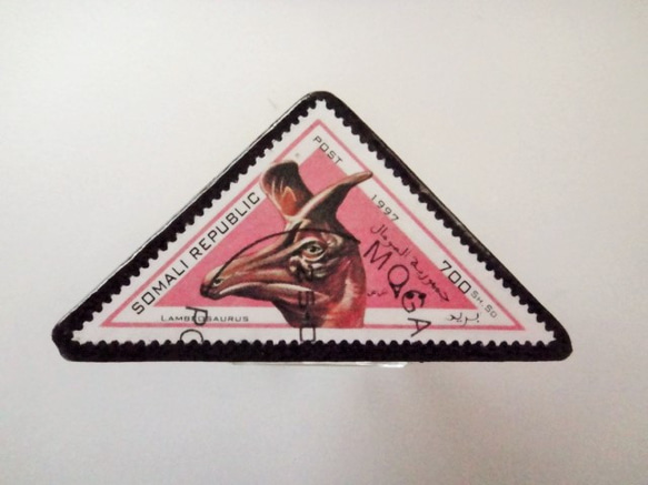 索馬里恐龍三角形郵票胸針3665 第1張的照片