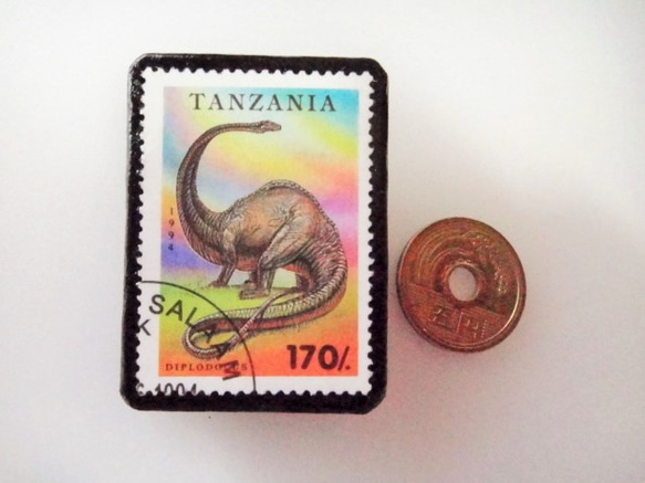 坦桑尼亞恐龍郵票胸針3668 第3張的照片