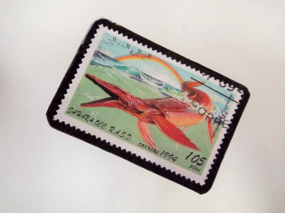 撒哈拉恐龍郵票胸針3672 第2張的照片