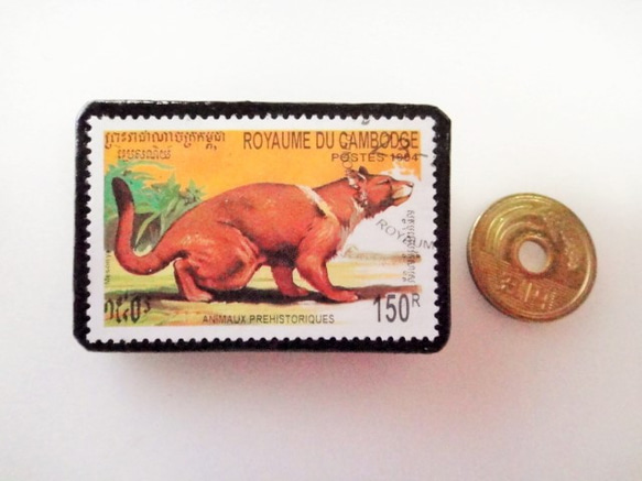 柬埔寨恐龍郵票胸針3674 第3張的照片