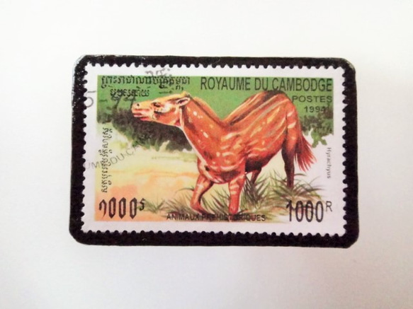 柬埔寨恐龍郵票胸針3675 第1張的照片