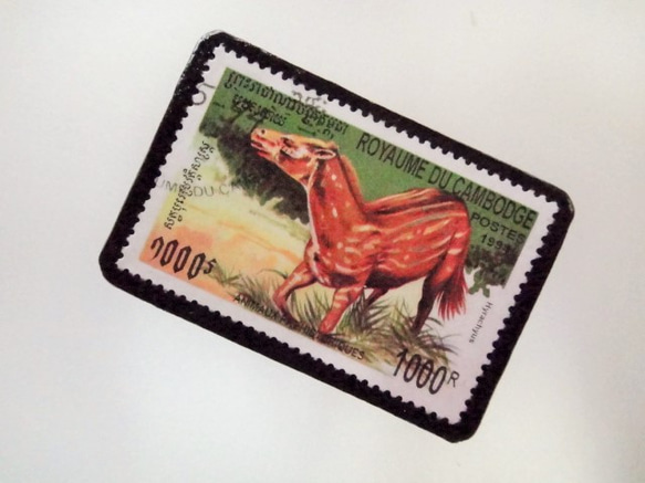 柬埔寨恐龍郵票胸針3675 第2張的照片