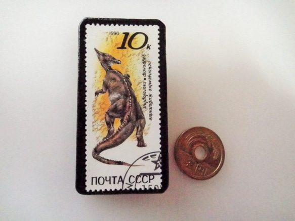 蘇聯恐龍郵票胸針3683 第3張的照片