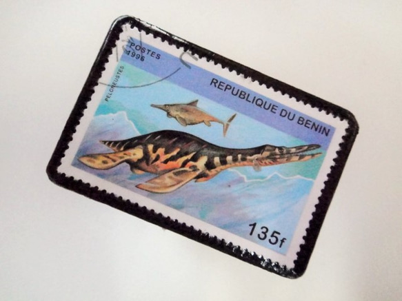 貝寧恐龍郵票胸針3687 第2張的照片