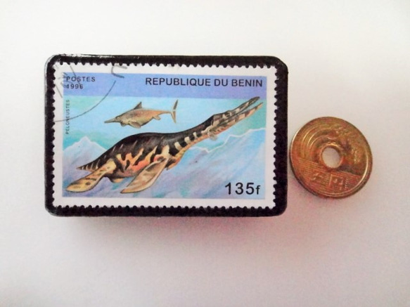 貝寧恐龍郵票胸針3687 第3張的照片