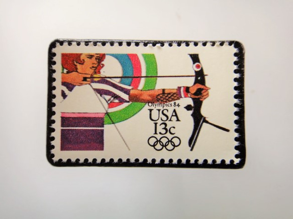 アメリカ　オリンピック切手ブローチ 3743 1枚目の画像