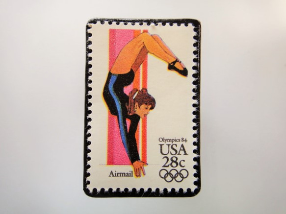 アメリカ　オリンピック切手ブローチ 3756 1枚目の画像