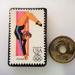 アメリカ　オリンピック切手ブローチ 3756 3枚目の画像
