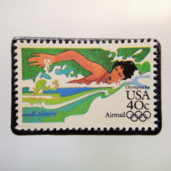 アメリカ　オリンピック切手ブローチ 3762 1枚目の画像