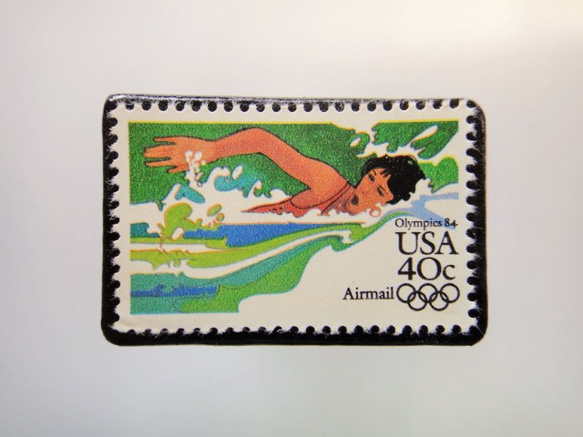 アメリカ　オリンピック切手ブローチ 3762 1枚目の画像