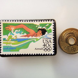 アメリカ　オリンピック切手ブローチ 3762 3枚目の画像