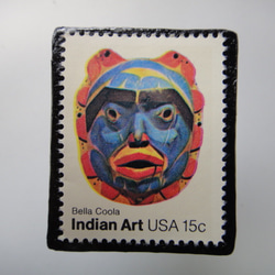 アメリカ　切手ブローチ 3776 1枚目の画像