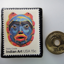 アメリカ　切手ブローチ 3776 3枚目の画像