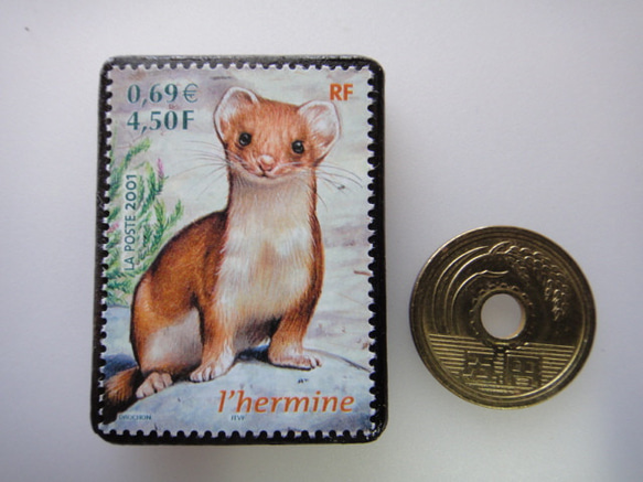フランス　切手ブローチ3882 3枚目の画像