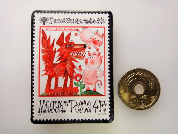 匈牙利童話郵票胸針3889 第3張的照片