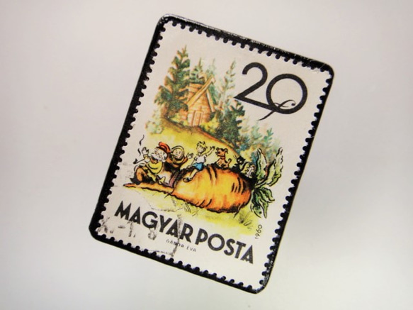 匈牙利童話郵票胸針3893 第2張的照片
