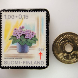 芬蘭花卉郵票胸針3910 第3張的照片