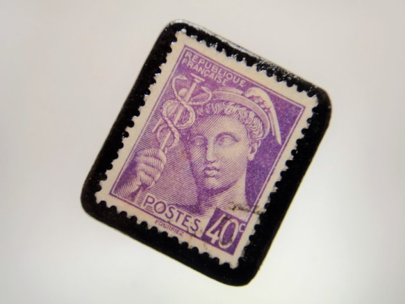 フランス　切手ブローチ 3917 2枚目の画像