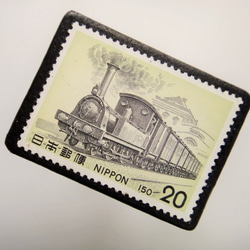 日本　 鉄道切手ブローチ 3941 2枚目の画像