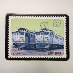 日本　 鉄道切手ブローチ 3944 1枚目の画像